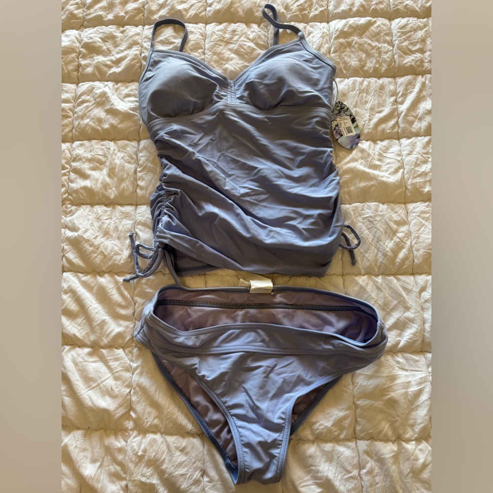 Moorea Wildflower Purple Tankini Top - Small NWT with matching M bottoms